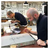 Lithographie "Mécanique céleste" de Merwan Chabane