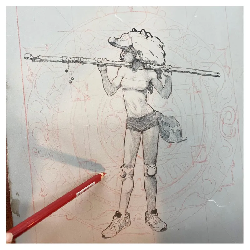 Lithographie "Mécanique céleste" de Merwan Chabane