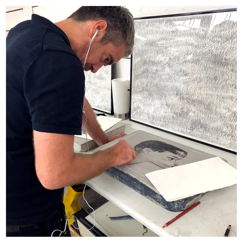 Marc Riou, Draeger, Paris, lithographie, estampes, anthese