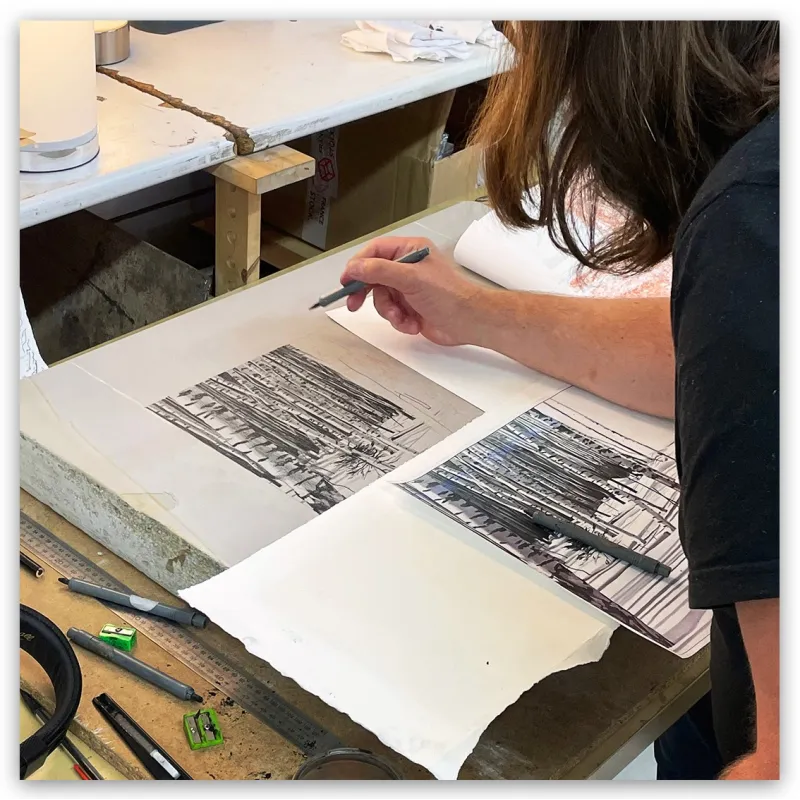 André Palais, lithographie Siberian Shadows, 2022