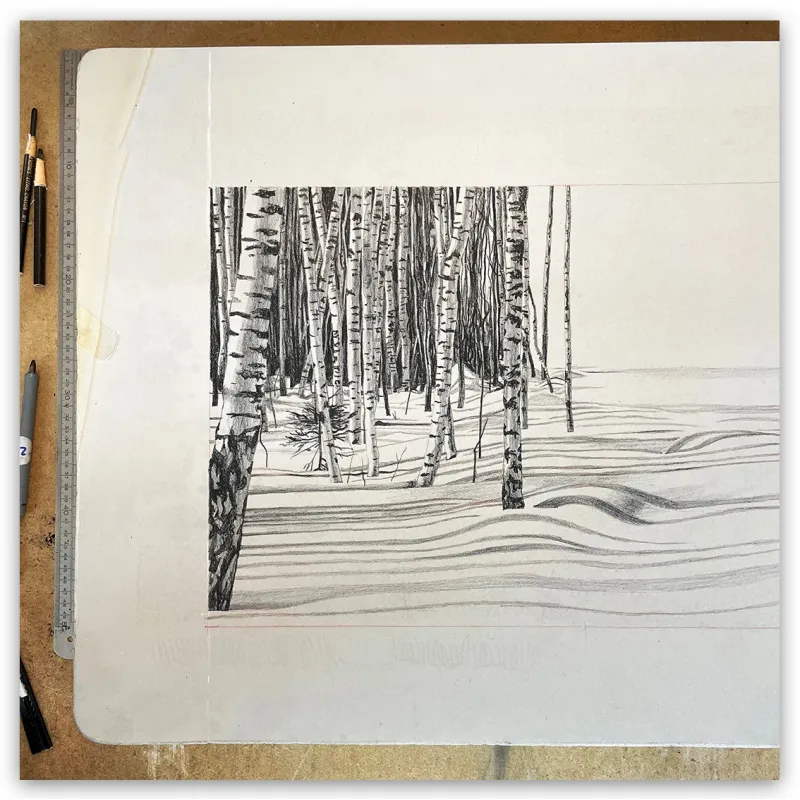 André Palais, lithographie Siberian Shadows, 2022