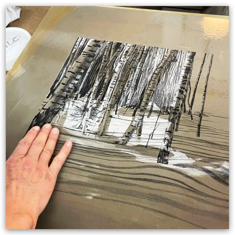 André Palais, lithographie Siberian Shadows, 2022