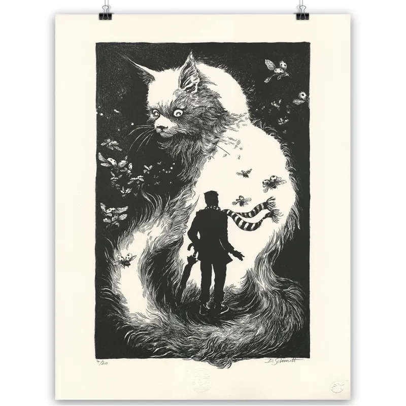 Daria Schmitt, lithographie "Le bestiaire du crépuscule", 2022