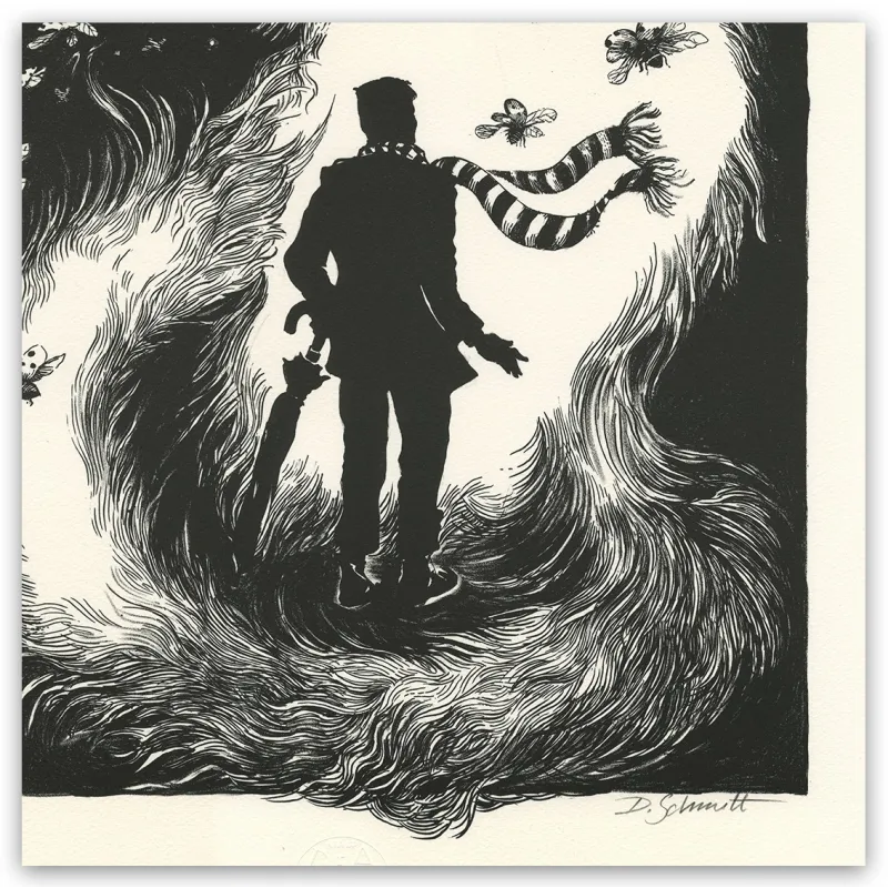 Daria Schmitt, lithographie "Le bestiaire du crépuscule", 2022