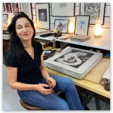 Daria Schmitt, lithographie "Le bestiaire du crépuscule", 2022