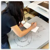 Daria Schmitt, lithographie "Le bestiaire du crépuscule", 2022