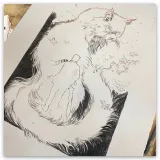 Daria Schmitt, lithographie "Le bestiaire du crépuscule", 2022