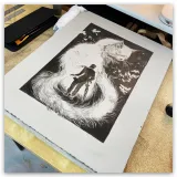 Daria Schmitt, lithographie "Le bestiaire du crépuscule", 2022