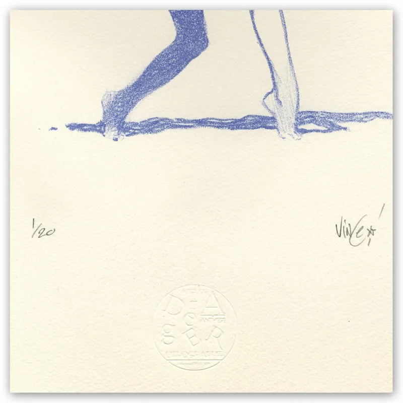 Lithographie Fleur Bleue by Vince*