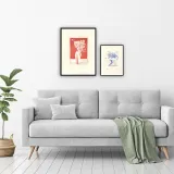 Lithographies Fleur Rouge (réf Lith2022_17_Vince_Rouge) et Fleur Bleue by Vince*