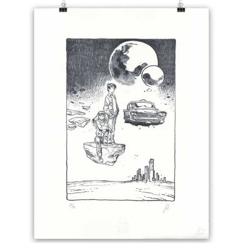 Lithographie "Valérian", par Virginie Augustin