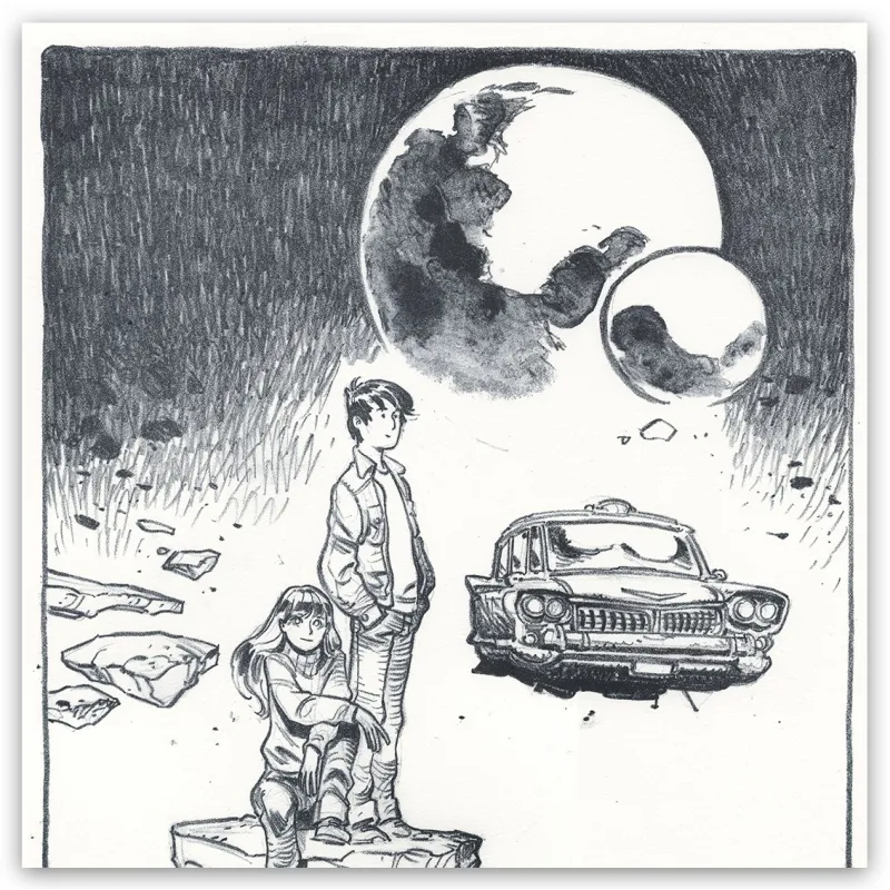 Lithographie "Valérian", par Virginie Augustin
