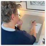 Lithographie "Valérian", par Virginie Augustin