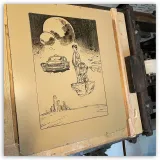Lithographie "Valérian", par Virginie Augustin