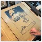 Lithographie "Valérian", par Virginie Augustin