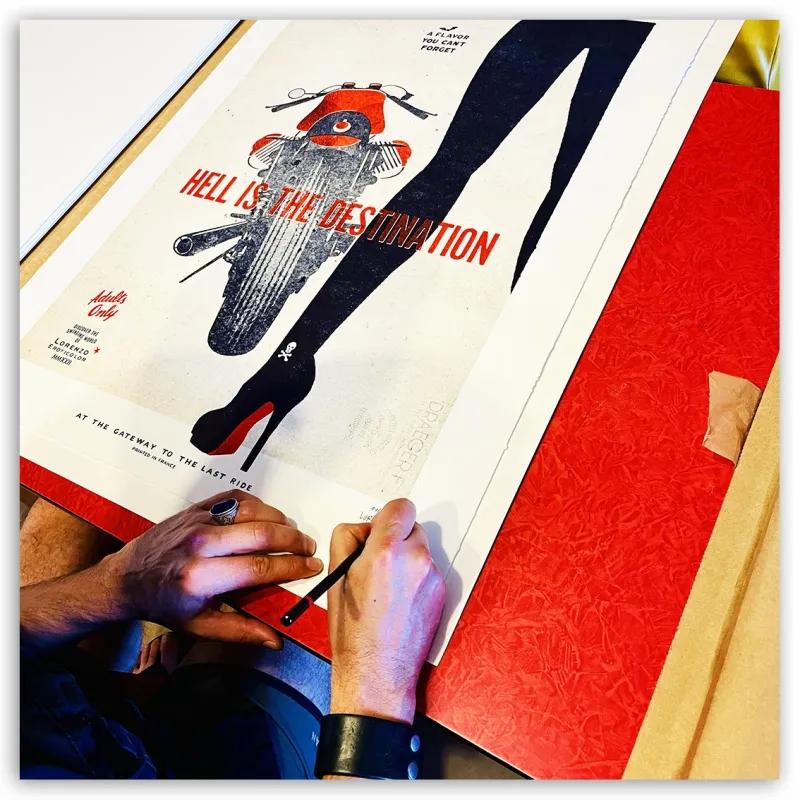 Lorenzo Eroticolor – "Hell is the destination : Guzzi", 2022