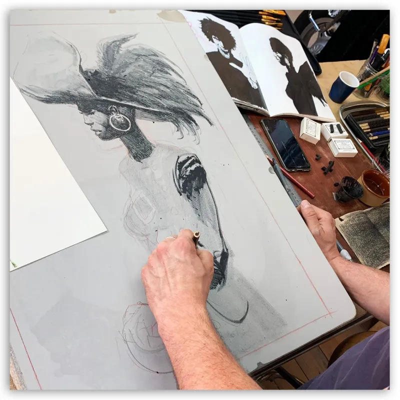 Lithographie "République du Crâne", par Ronan Toulhoat