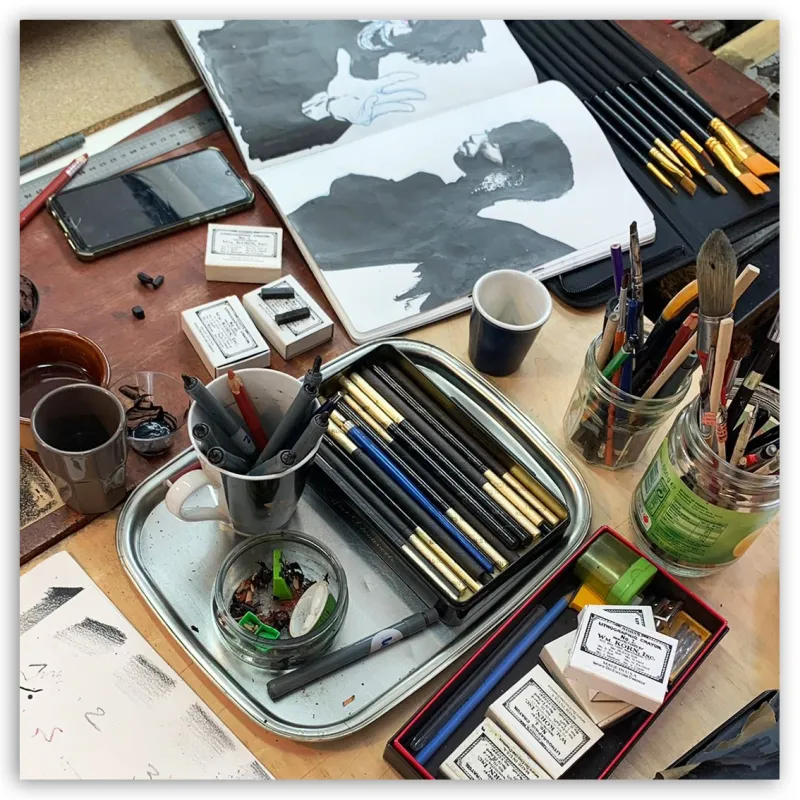 Lithographie "République du Crâne", par Ronan Toulhoat