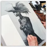 Lithographie "République du Crâne", par Ronan Toulhoat