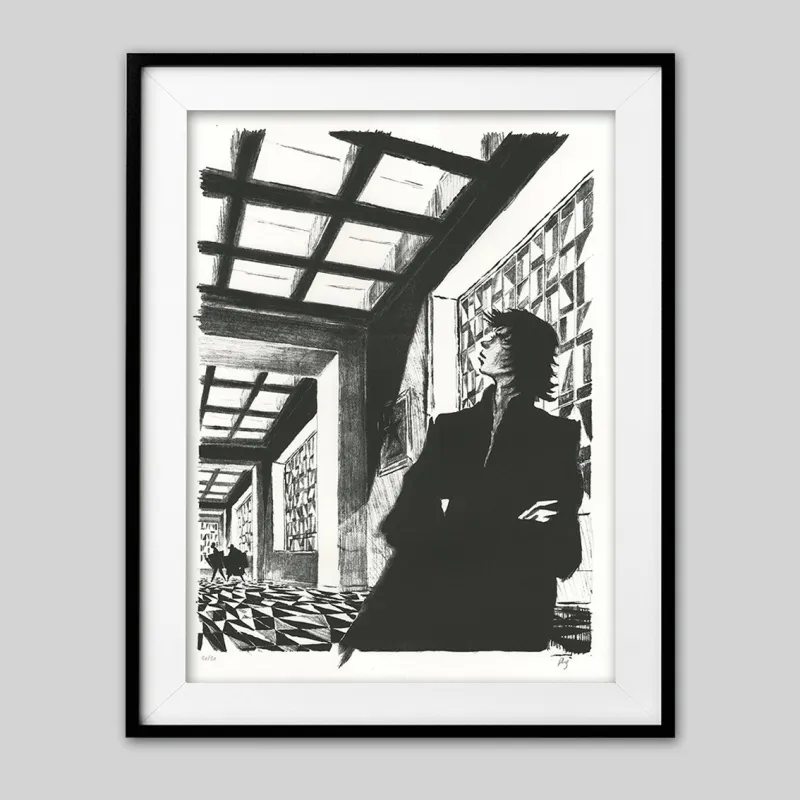 Lithographie "EAST" réalisée par Pierre-Henry Gomont