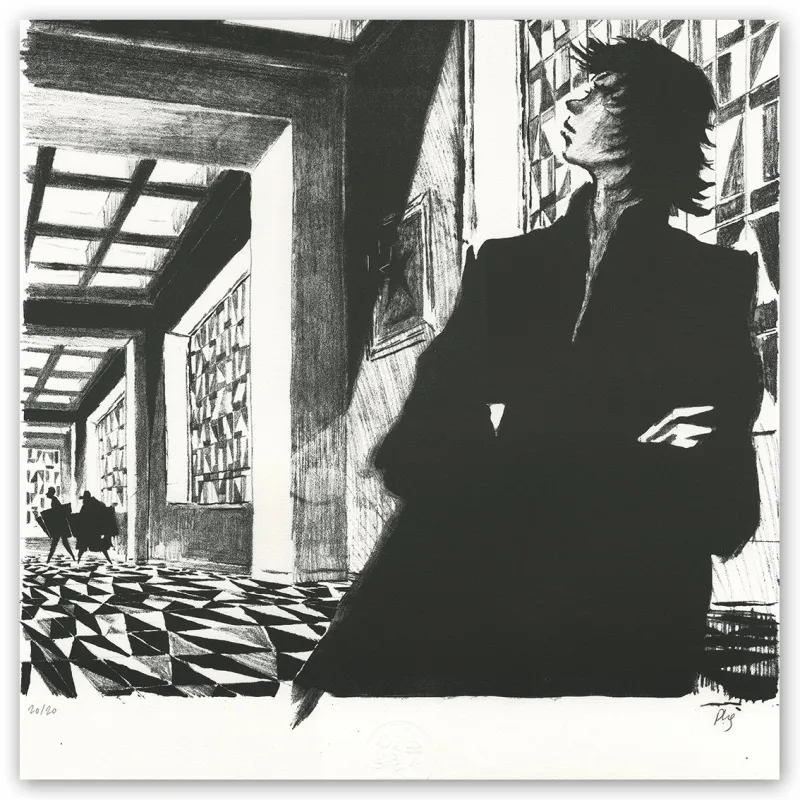 Lithographie "EAST" réalisée par Pierre-Henry Gomont