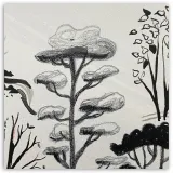 Lithographie d'Alexandre Clérisse, "Feuilles Volantes", 2022