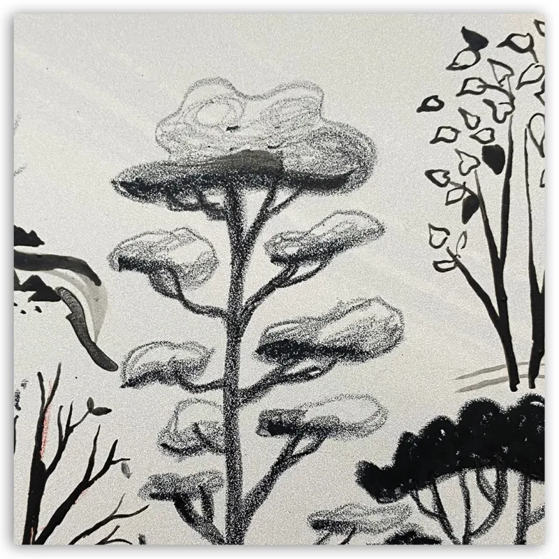 Lithographie d'Alexandre Clérisse, "Feuilles Volantes", 2022