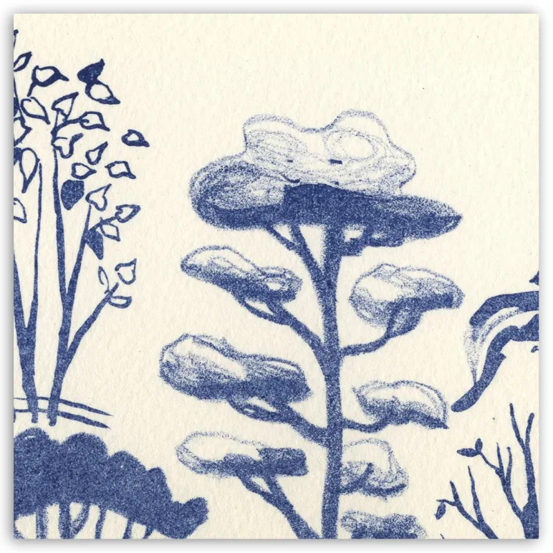 Lithographie d'Alexandre Clérisse, "Feuilles Volantes", 2022
