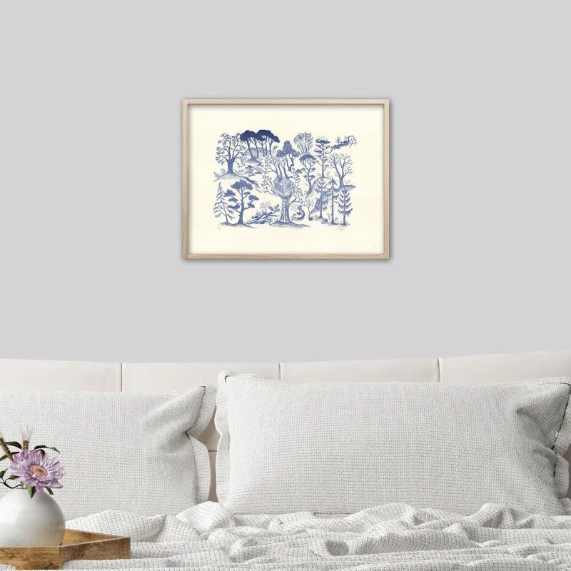 Lithographie d'Alexandre Clérisse, "Feuilles Volantes", 2022