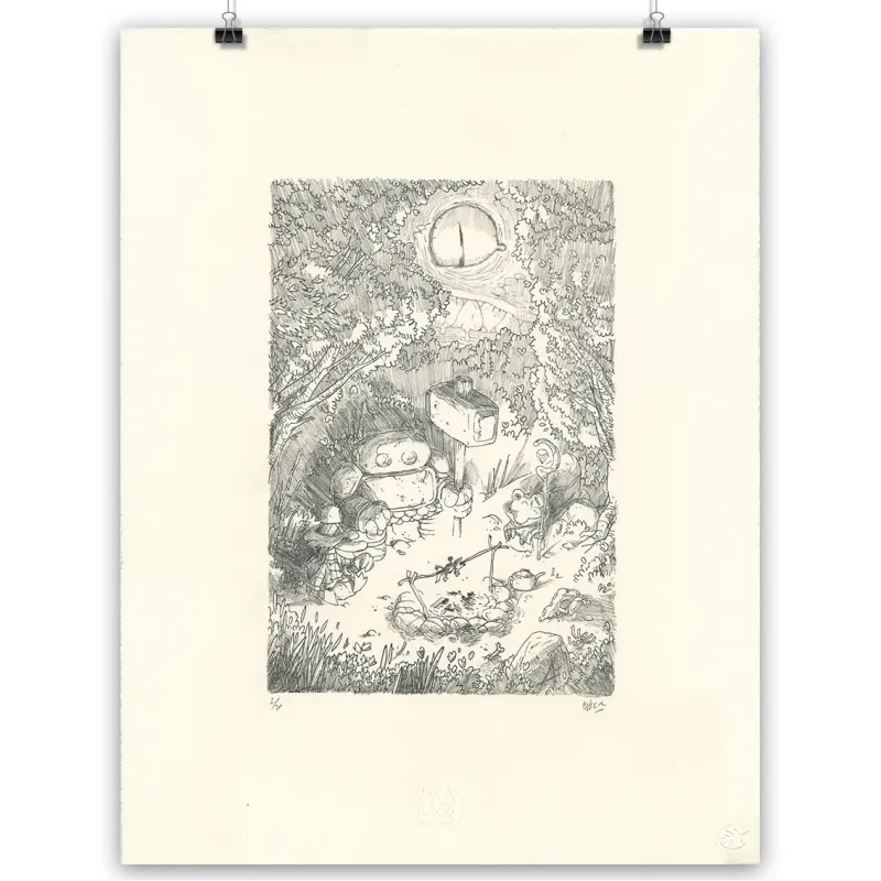 Steve Baker, lithographie, 2022