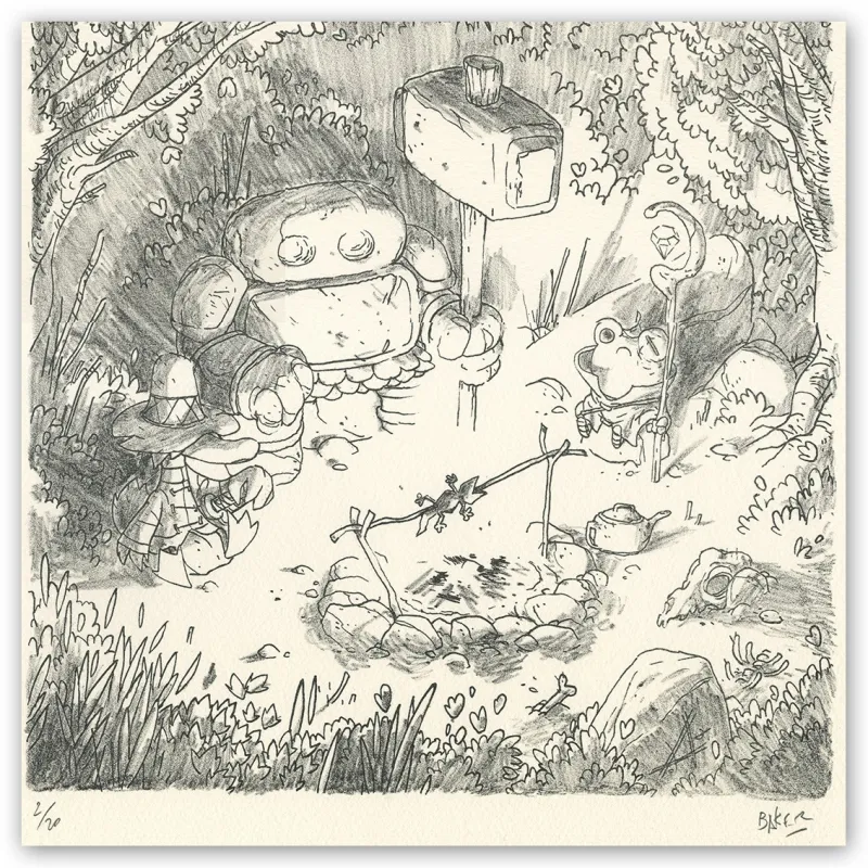 Steve Baker, lithographie, 2022