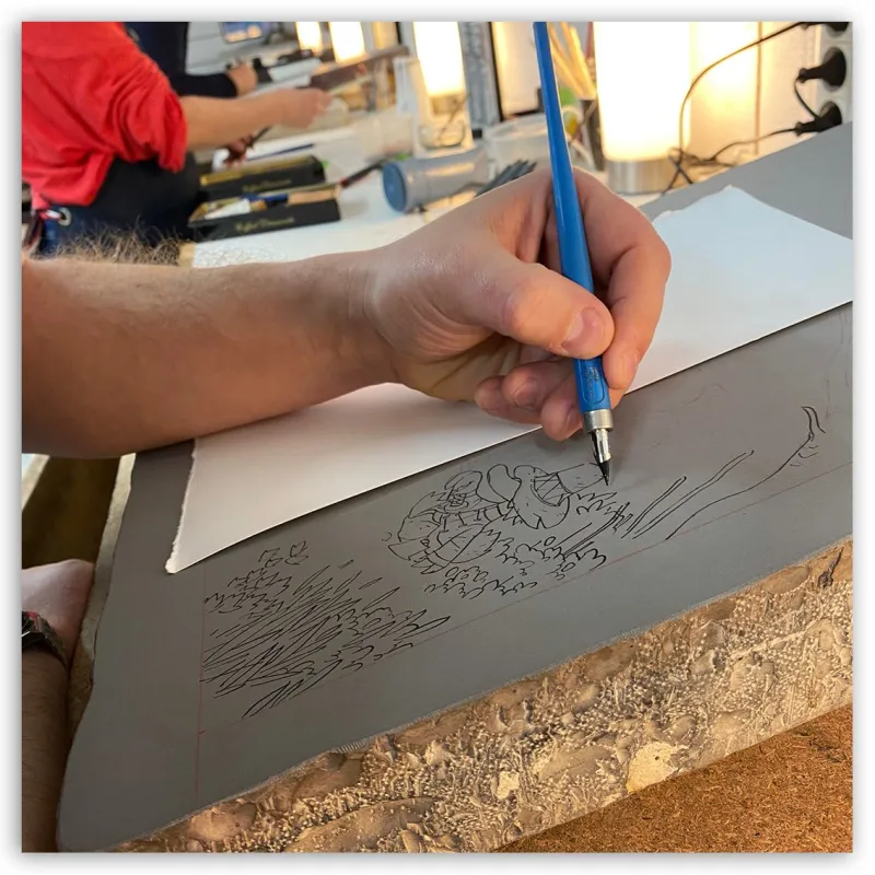 Steve Baker, lithographie, 2022