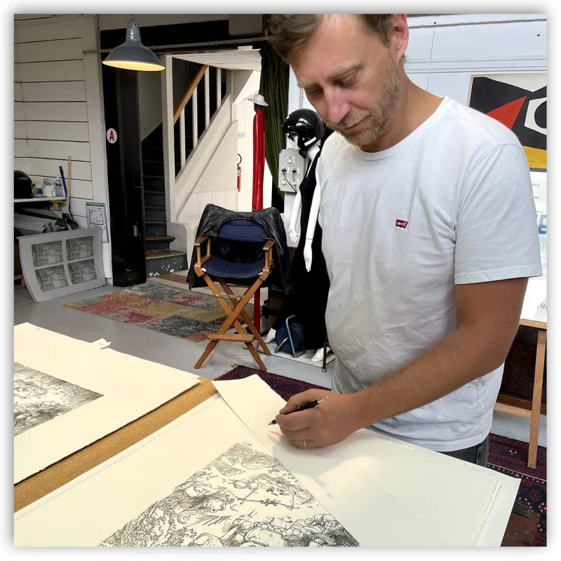 Steve Baker, lithographie, 2022