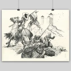 Lithographie "Tête de Chien", Ronan Toulhoat, 2023