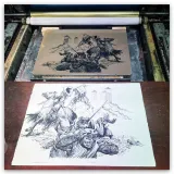 Lithographie "Tête de Chien", Ronan Toulhoat, 2023