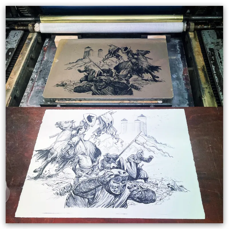 Lithographie "Tête de Chien", Ronan Toulhoat, 2023