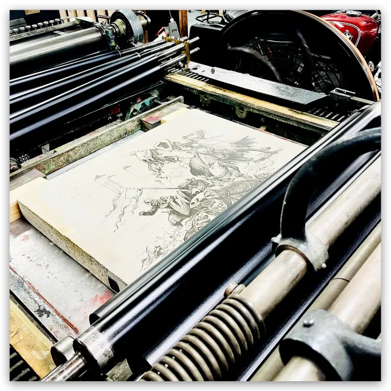 Lithographie "Tête de Chien", Ronan Toulhoat, 2023