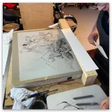 Lithographie "Tête de Chien", Ronan Toulhoat, 2023