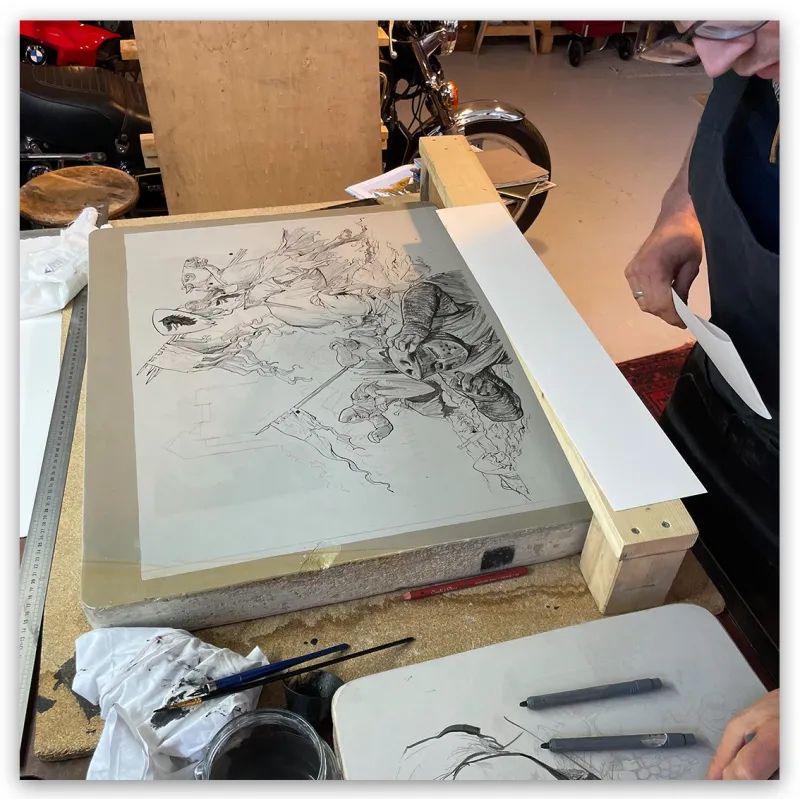 Lithographie "Tête de Chien", Ronan Toulhoat, 2023