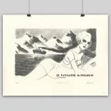Lithographie "Le Passager du Polarlys", C. Cailleaux, 2023