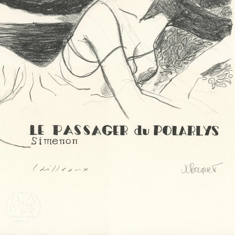 Lithographie "Le Passager du Polarlys", C. Cailleaux, 2023