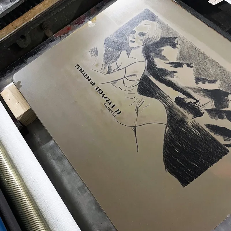 Lithographie "Le Passager du Polarlys", C. Cailleaux, 2023