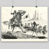 Lithographie "Tête de Chien" , Ronan Toulhoat, 2023, format Raisin