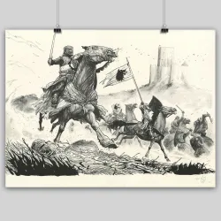 Lithographie "Tête de Chien" , Ronan Toulhoat, 2023, format Raisin
