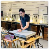 Lithographie "Tête de Chien" , Ronan Toulhoat, 2023, format Raisin.