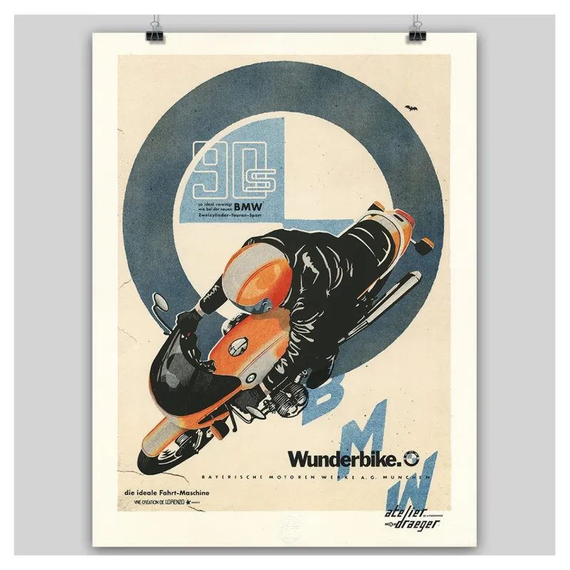 Estampes "BMW  R90 S Wunderbike", 2023, de Lorenzo Eroticolor