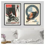 Estampes "BMW KOMPRESSOR, 1949" et "BMW R90 S Wunderbike", 2023, de Lorenzo Eroticolor