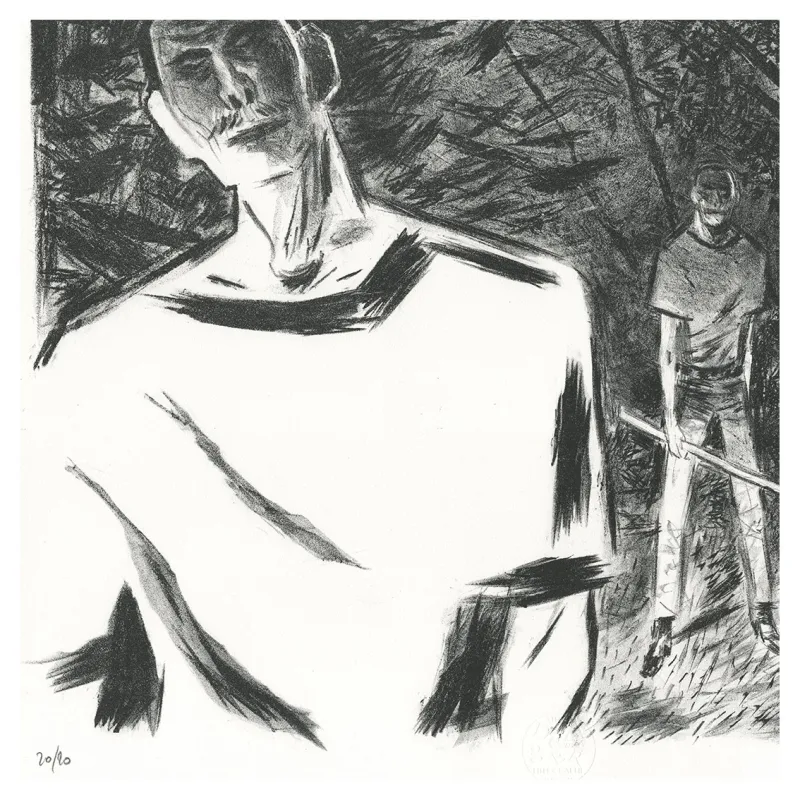 Lithographie de Cyril Pedrosa, 2023, détail