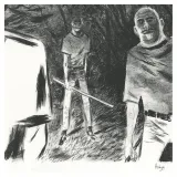 Lithographie de Cyril Pedrosa, 2023, détail