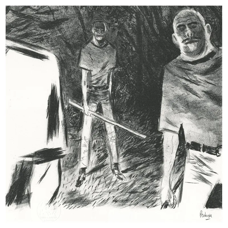 Lithographie de Cyril Pedrosa, 2023, détail